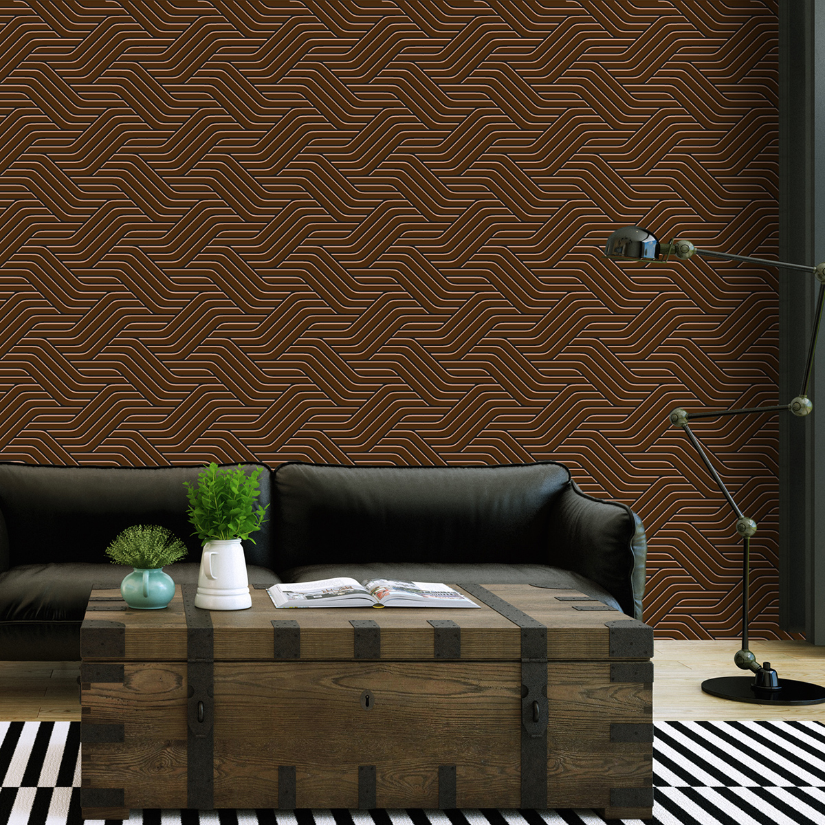 Tapet waves brown, dream prints 